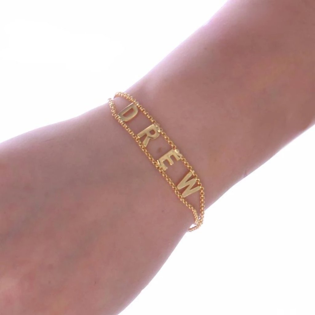 Buy Antiquestreet Name Bracelet Non-Precious Metal & Brass Bracelet for  Girls (Gold) (Basic) at Amazon.in